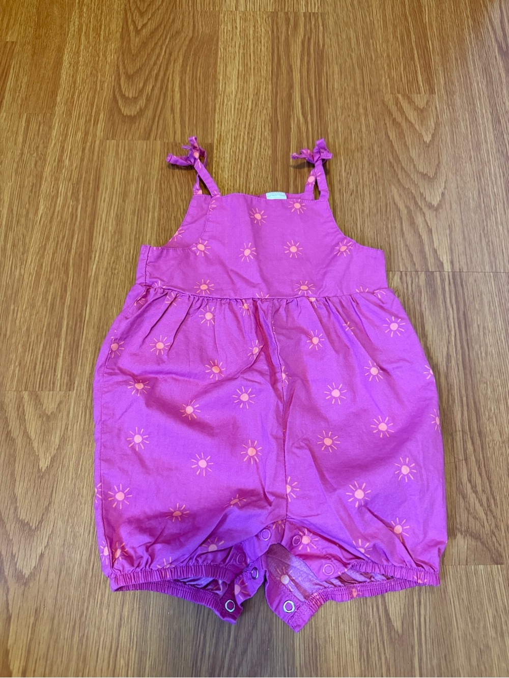 Carter's Bright Purple Romper with Orange Sun Motif